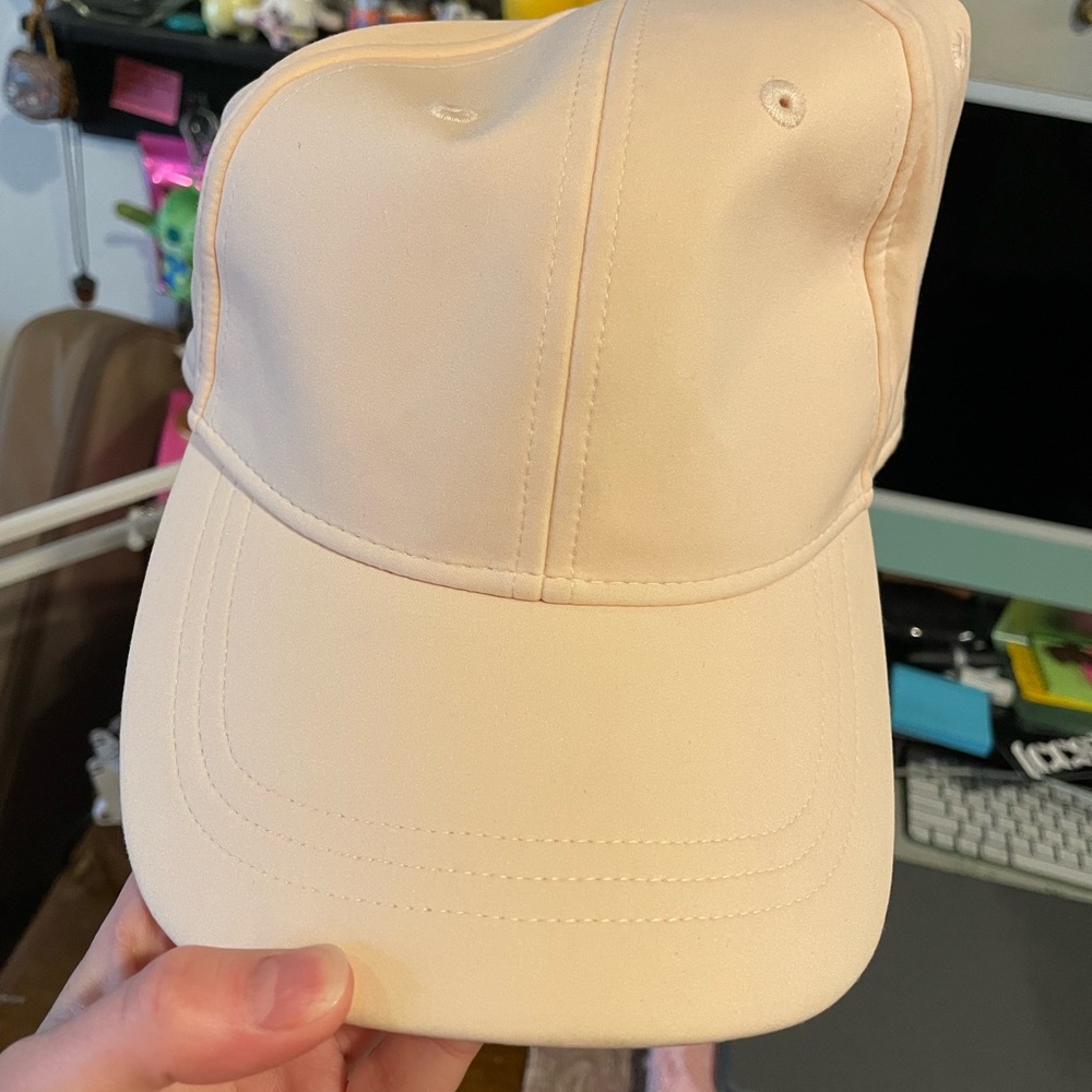 Lululemon strap-back Baseball Cap- baby pink
